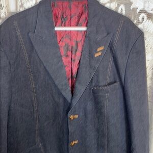 Men's‎ Black Blazer with Red Lining